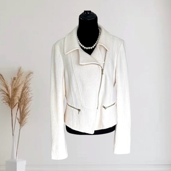 Ann Taylor Wool Blend Moto Jacket Blazer - Picture 8 of 8